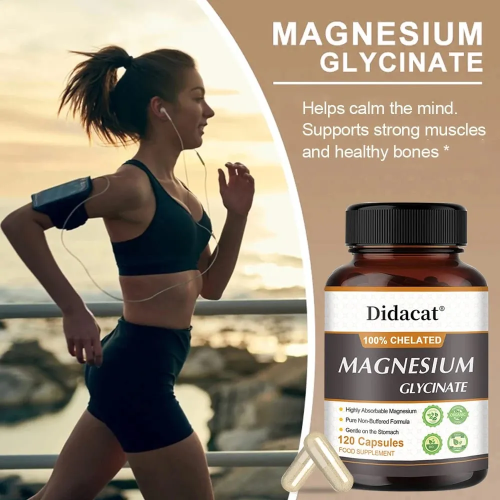 Magnesium Glycine 500mg - Supports Muscle Function Improves Sleep Quality Supports Cardiovascular and Metabolic Health — image 4