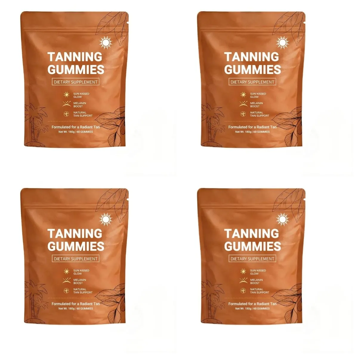Tanning Gummies for Women Sunless Bronzing Glow Support Vegan Sugar-Free Non-GMO Astaxanthin & Lycopene 60 Count — image 9