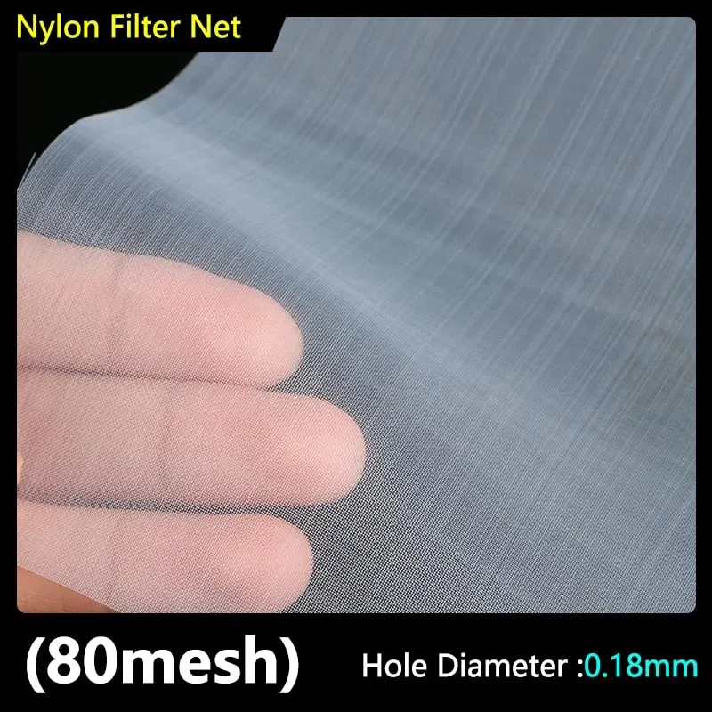 Food Grade Nylon Filter Mesh 80-500 Mesh Reusable Filter Fabric for Wine Drinking Water Kitchen Oil Paint & Ink Purification