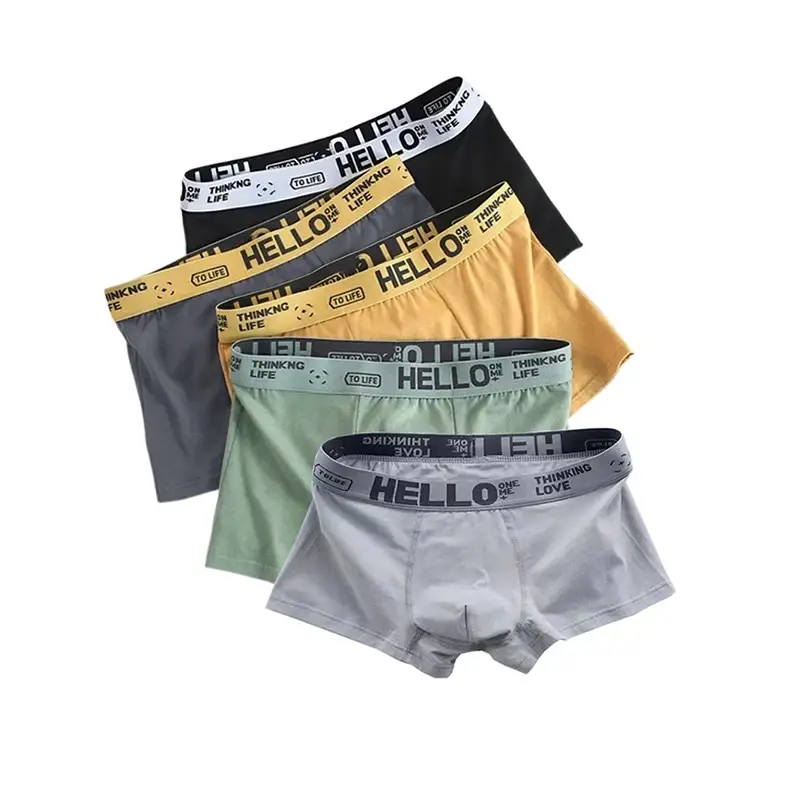 5 pçs roupa interior masculina boxers sexy cuecas confortáveis ​​respirável moda meninos calcinha boxershorts masculino 3256805433924630