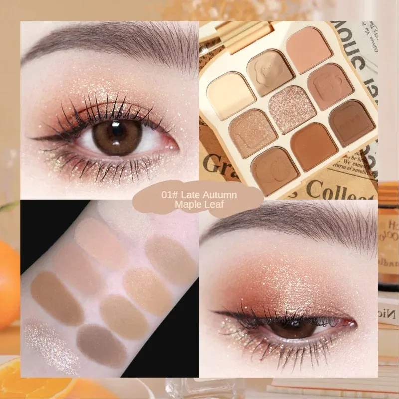 Qingcai Soft Fantasy Toast Eye Shadow Plate Pearl Eye Plate Cute Makeup Palette Women'S Cosmetics Lasting Natural