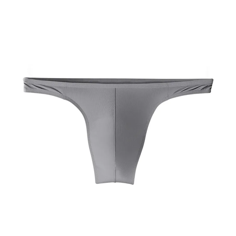 Ice Silk Thongs Men Sexy Underwear Soft Ribbed G-string Breathable Underpants Seamless Panties Male Lingerie Bulge Pouch Briefs — image 8