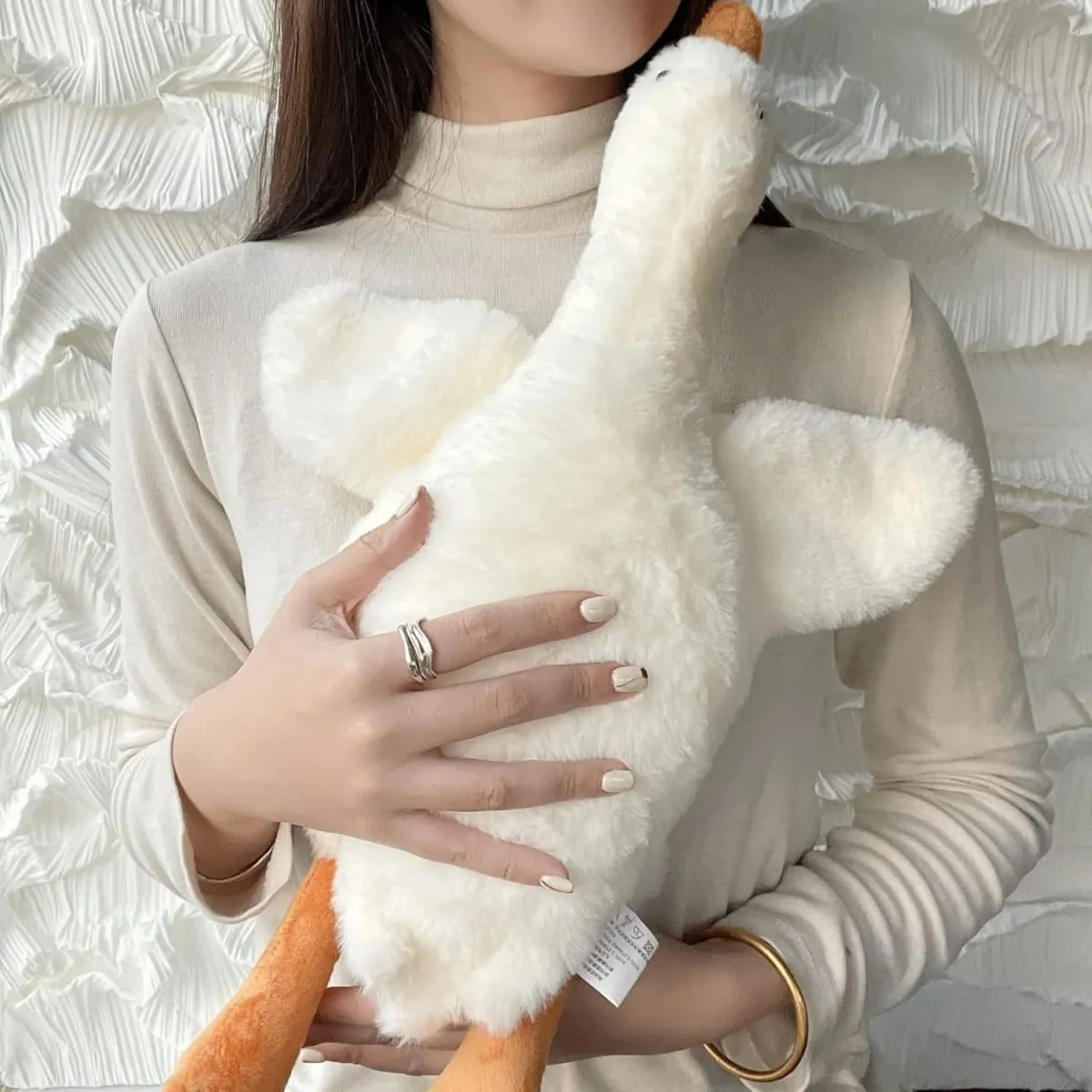 Cute Goose Plush Stuffed Animal Soft Duck Toy Swan Hugging Pillow for Room Decor Birthday Gift — image 11