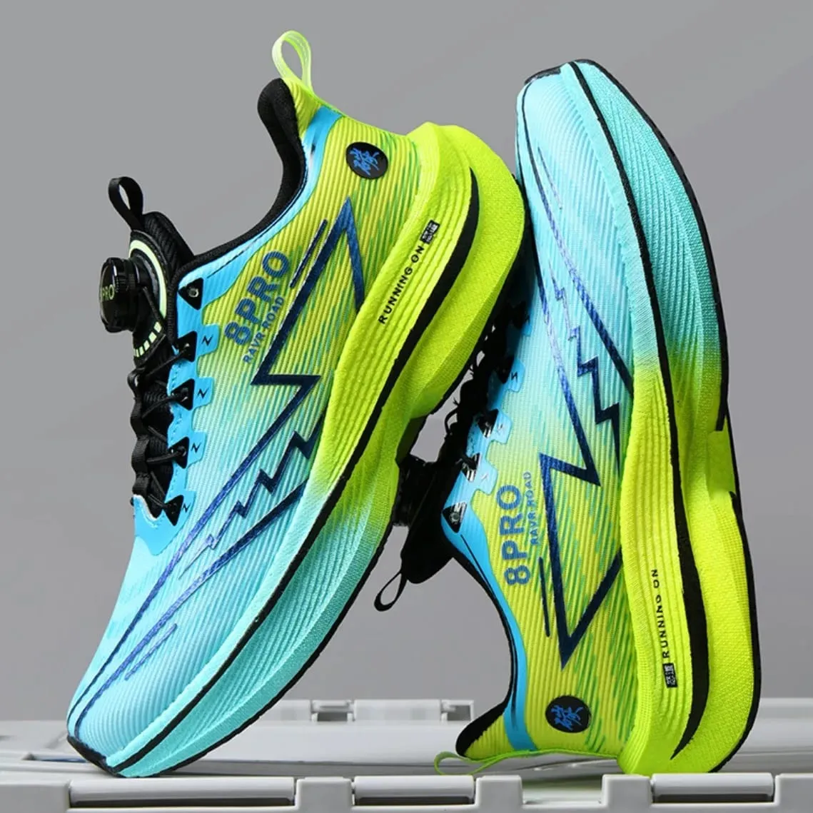 Carbon Plate Marathon Running Shoes Men Women Breathable Lightweight Shock Absorbing Non Slip Sports Sneakers
