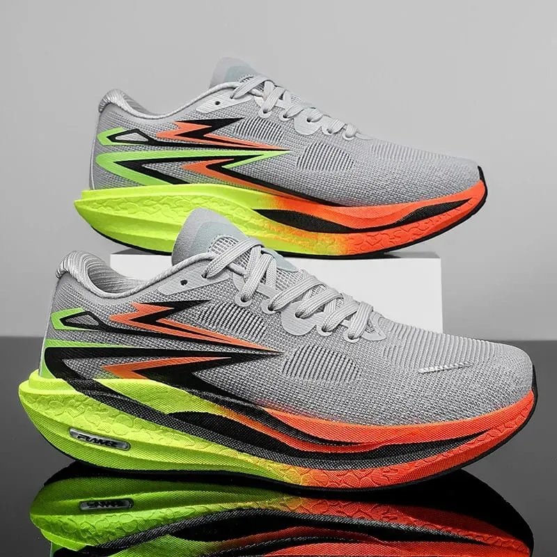 Carbon Plate Marathon Running Shoes Men Women Breathable Lightweight Sports Sneakers Shock Absorbing Athletic Shoes