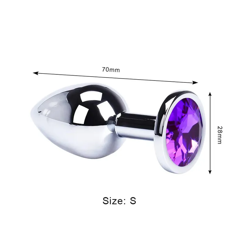 Stainless Steel Anal Plug Butt Plug With Jewelry Colorful Crystal Anus Plug Adults Sex Toys for Men Women Gay Adult Game Sex Toy — image 13