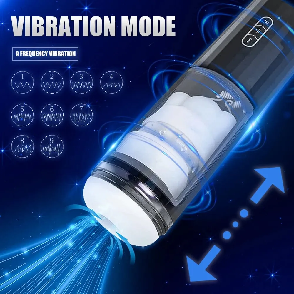 Automatic 9 Vibrating & 7 Thrusting Male Masturbations Sex Machine Toy Blowjob Sucking Masturbator for Men Adult Toys — image 3