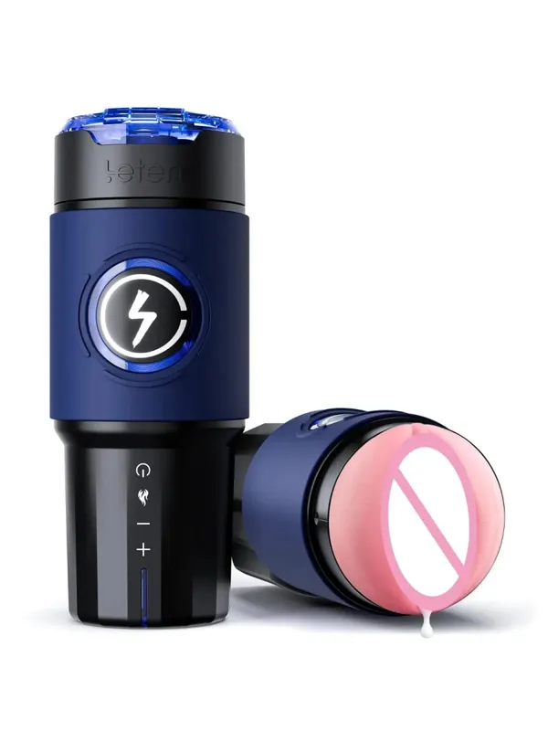Leten Thrusting Male Masturbator Pocket Pussy Thrusting Stroker 5-Speed Modes Sex Voice Blowjob Masturbation Cup Sex Toy for Men