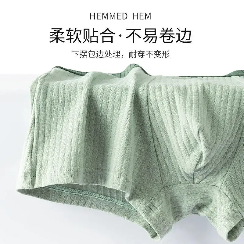 7Pcs/Lot Men's Cotton Underwear Boxer Shorts Pure Cotton Breathable Mid-waist High Elasticity Men's Sexy Soft Men's Shorts L-4XL — image 9