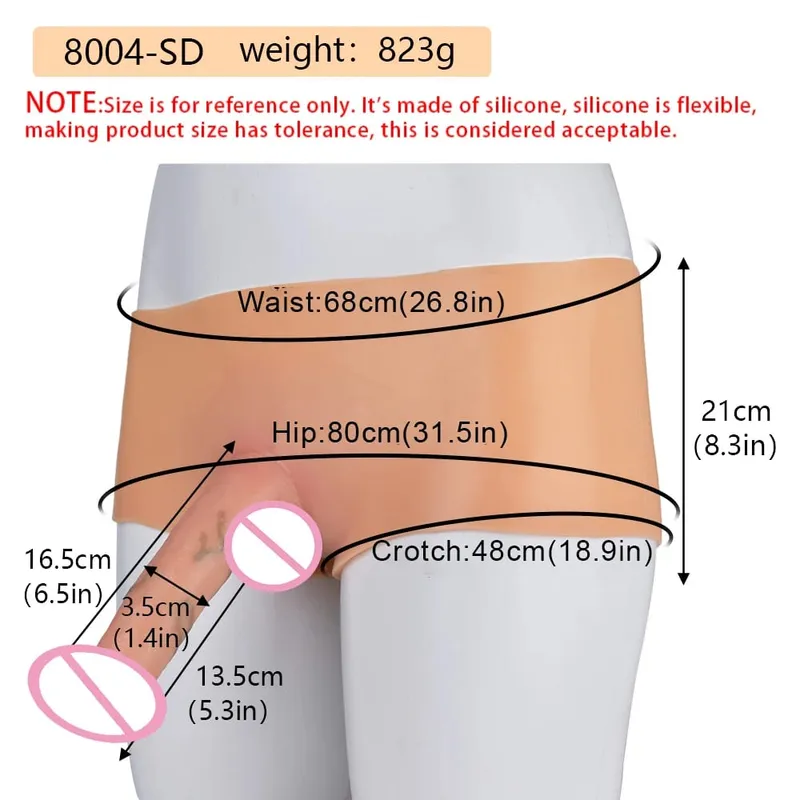 Silicone Strapon Lifelike Dildo Παντελόνι Φορητό συμπαγές μεγάλο πέος σεξ παιχνίδια για γυναίκες Λεσβίες Σεξ Ζευγάρι