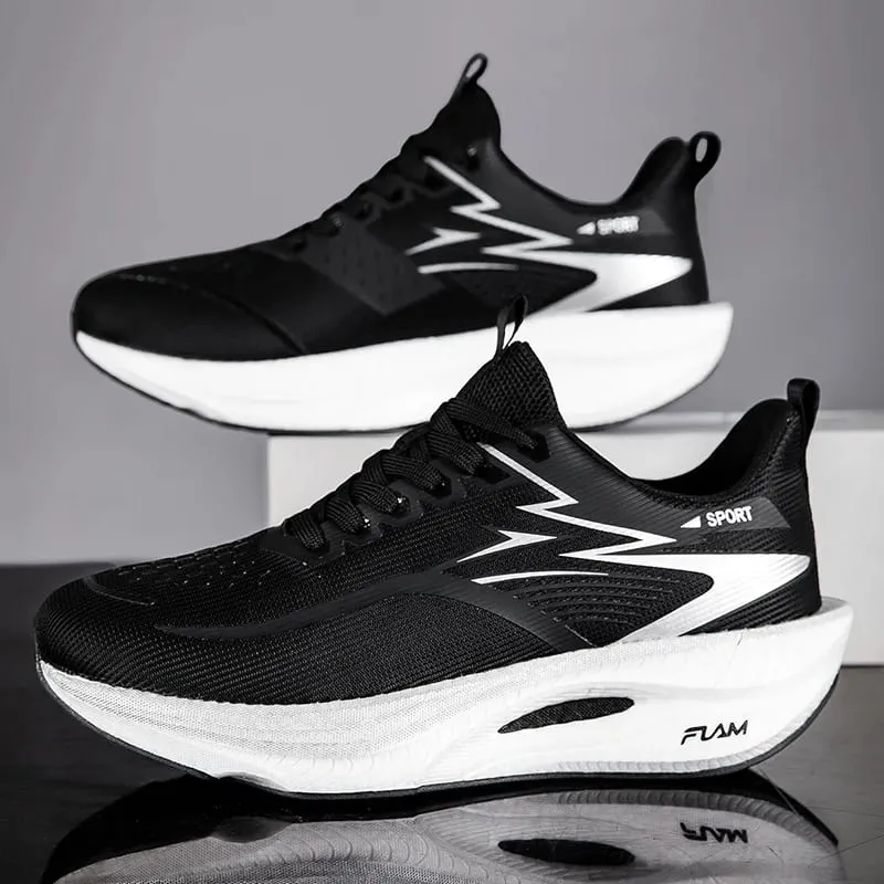 Men Running Shoes Carbon Board Speciality Marathon Sports Breathable Lightweight Women's Comfortable Athletic Nonskid Sneakers — image 9