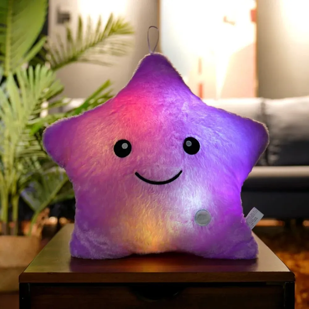 Cute LED Electronic Star Plush Toy Star Soft LED Star Doll Toy Home Decoration Baby Kid Toys Soft Star Pillow — image 12