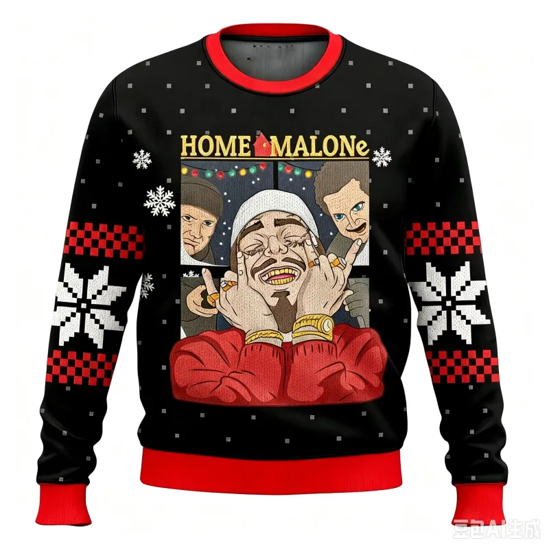 Suéter feio de feliz Natal para homens e mulheres, pulôver de animação de desenho animado, top de manga comprida estilo Harajuku — image 18