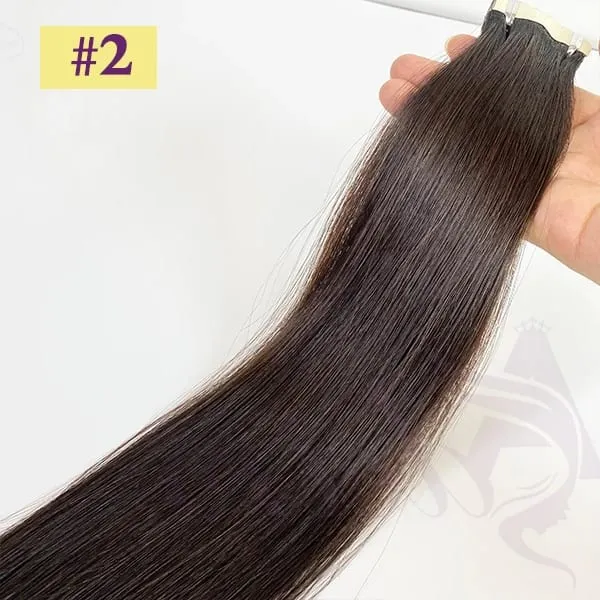 Mini Tape In Hair Extensions Really Human Hair Extensions Black Brown Blonde Invisible Tape In Straight 16"-26" For Salon — image 9