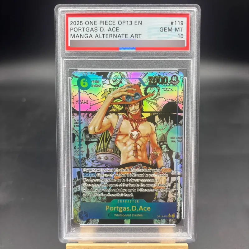 Diy Self Made One Piece OP13 Luffy Sabo Ace English Rating Card OPCG Zoro Roger Hancock Copy Version Anime Collection Cards