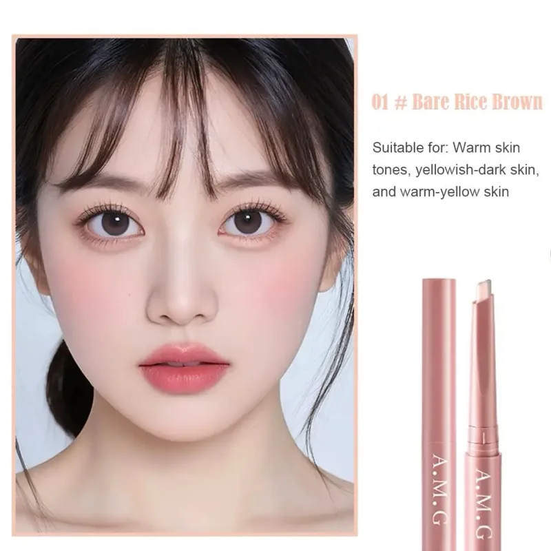 Double-headed Silkworm Eyeliner Pen Creamy Smooth Blendable Lying Silkworm Pencil Under Eye Highlight Contouring Pen With Brush