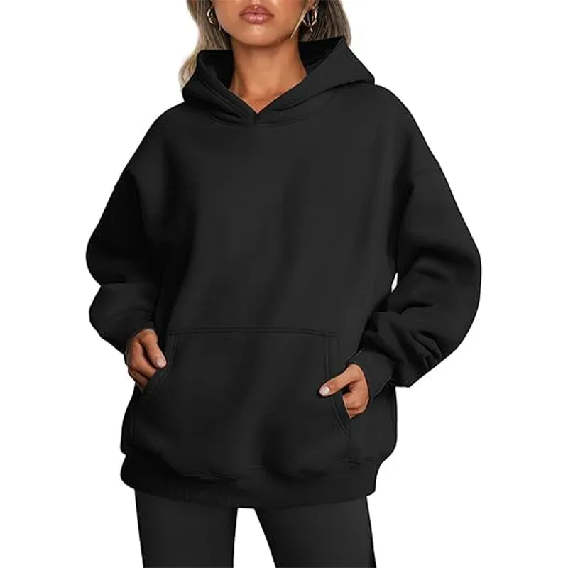 Sweat à capuche surdimensionné pour femmes, Design personnalisé, imprimé, ample, manches longues, épaules tombantes, pulls, pulls Sudadera