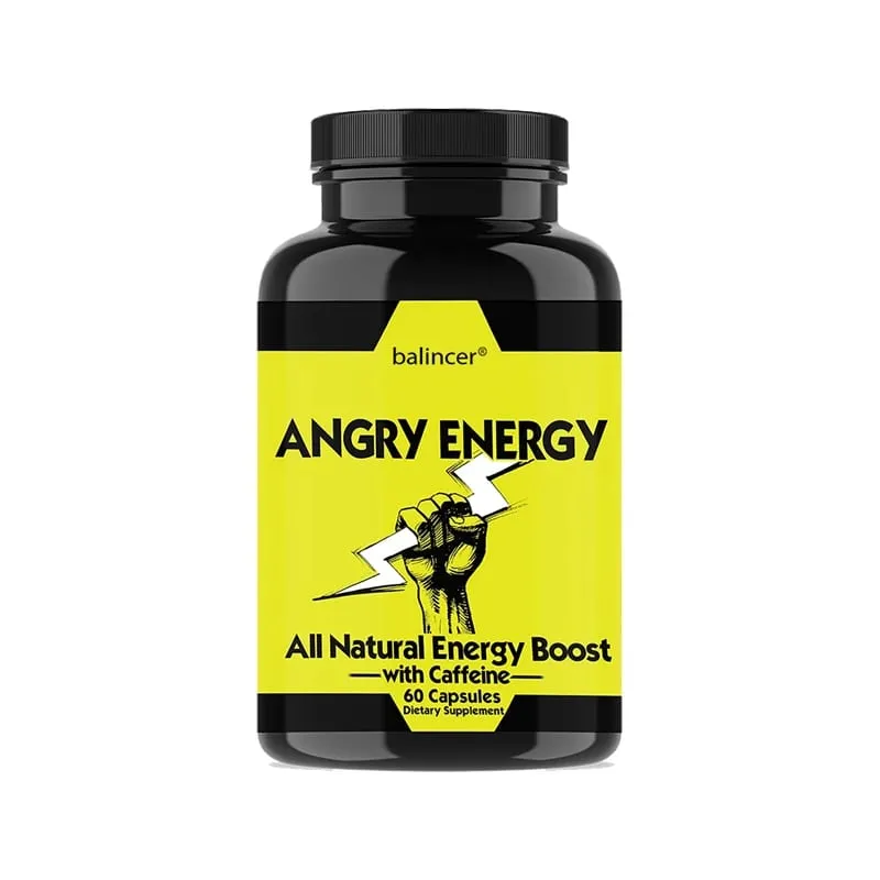 Angry Energy Caffeine Capsules Natural Non-GMO Increase Stamina and Focus Mind & Body Health — image 9