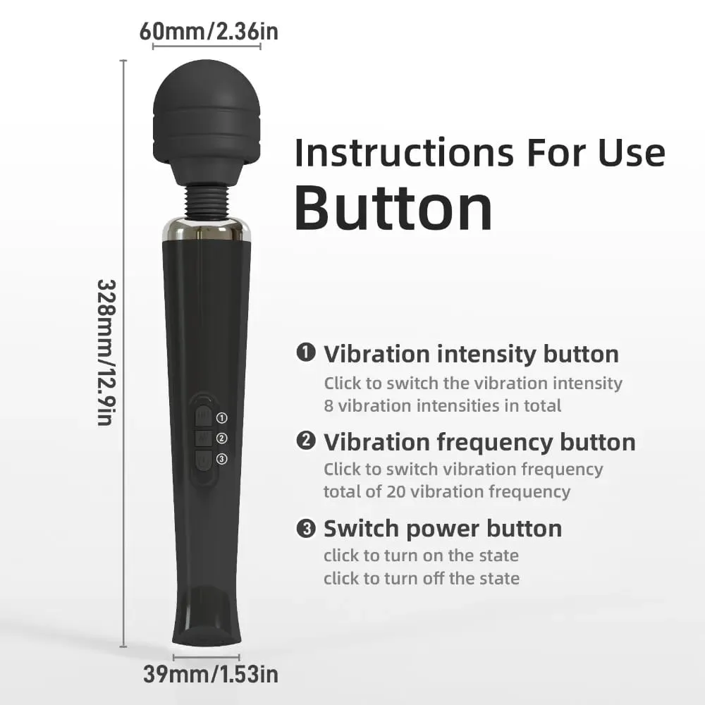 Big AV Body Massager Magic Wand Powerful Vibrator for Women G Spot Clitoris Stimulator USB Charging Adult Sex Toys for Woman — image 4