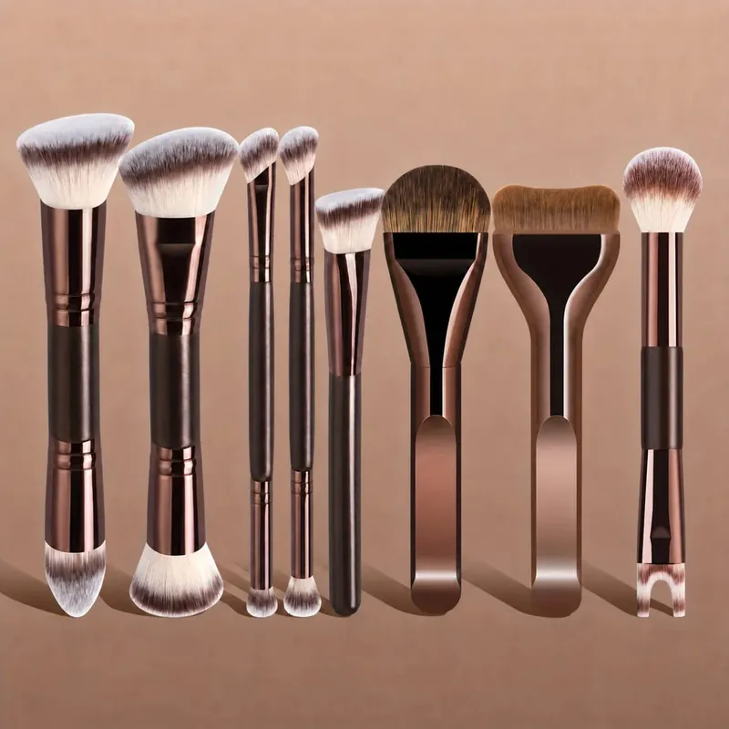 8pcs Facial Makeup Brush Set Foundation Brush Concealer Brush Contour Brush Multifunctional Makeup Brush Set Soft Bristles