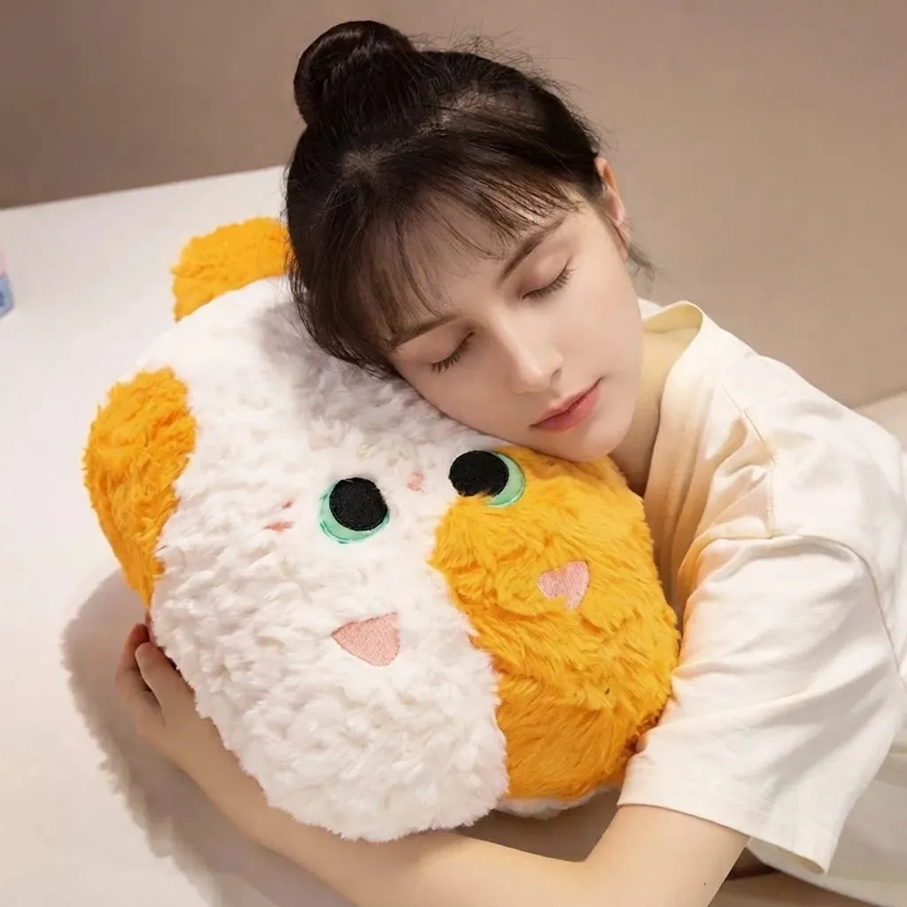Kawaii Animal Plush Pillow Blanket 2 In 1 Soft Fluffy Animal Stuffed Doll Cushion Nap Pillow Blanket Home Sofa Bed Decor Gift