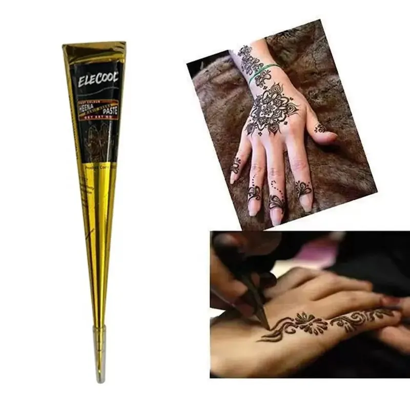 Black Henna Body Paint Arts Temporary Flash Tattoo Paste Cones Sexy Tattoo Indian Wedding Paint For Tattoo Supplies Wholsal Q6Y5