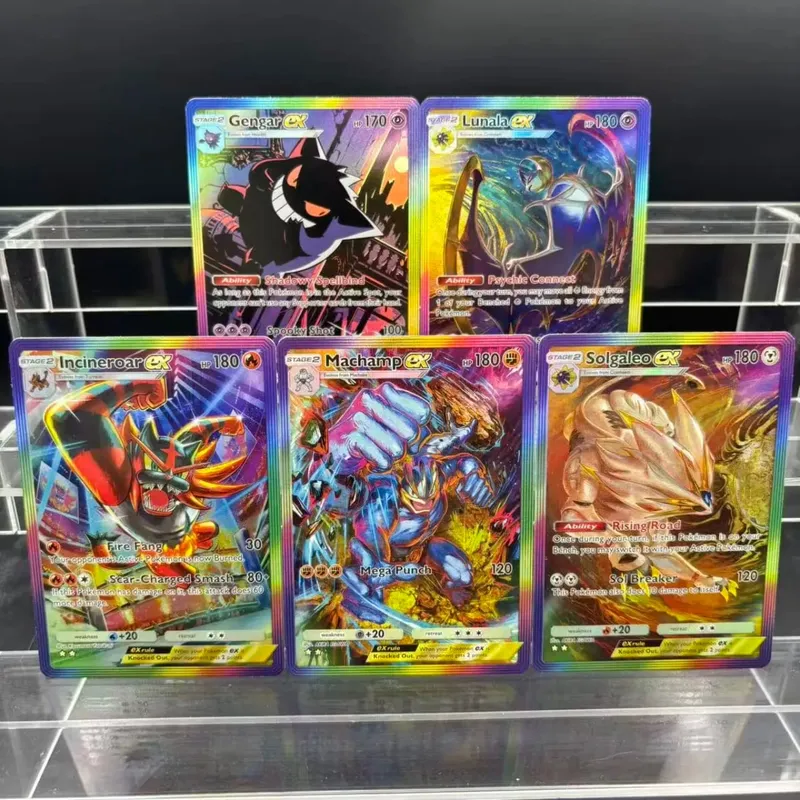 5pcs DIY POCKET Collection Cards Mewtwo Leafeon ex Self Made Single Card Classic Game Anime Card Gift Toy