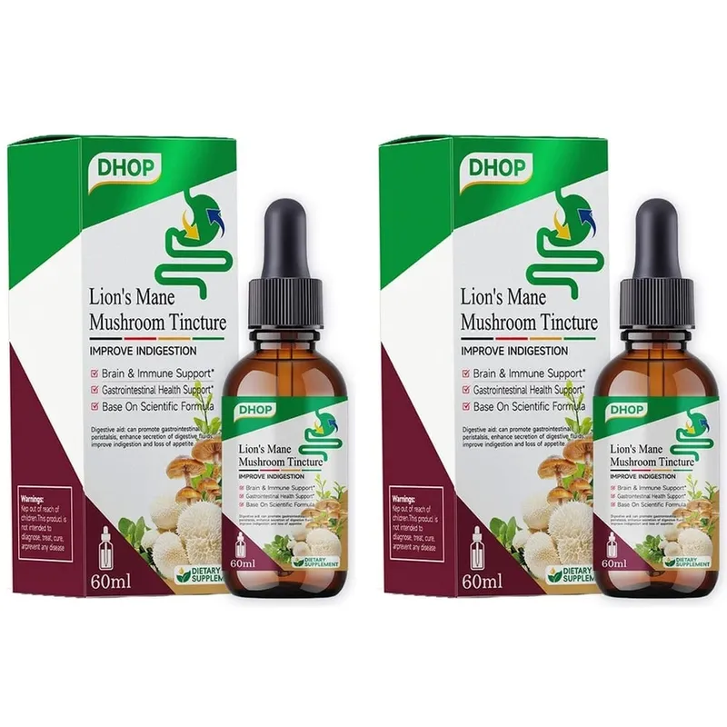 Lion's Mane Mushroom Tincture Liquid Brain & Immune Support and Gastrointestinal Health Support Lion's Mane 600 Mg 60 ML — image 8
