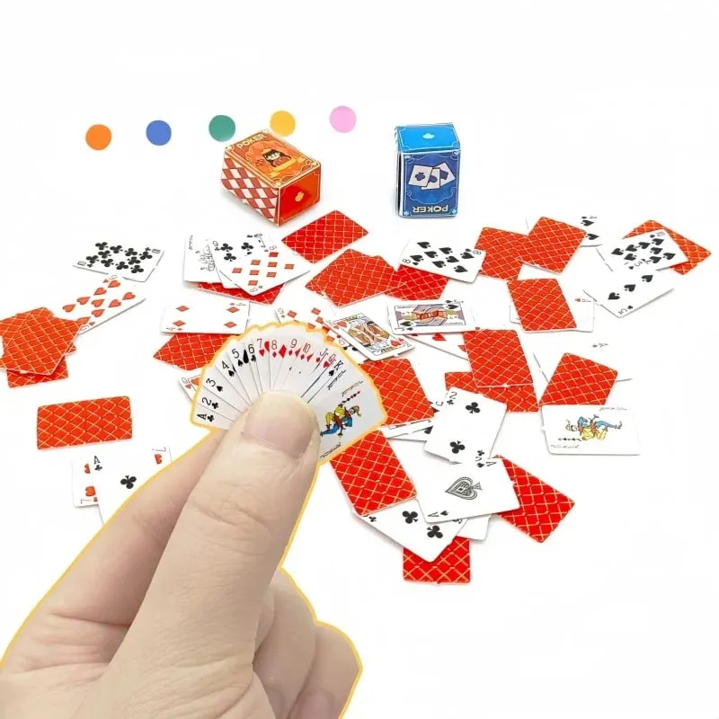 10Pcs Mini Fingertip Playing Cards Portable Outdoor Travel Set - Super Party Game for Gatherings Ideal Small Card Game Toy