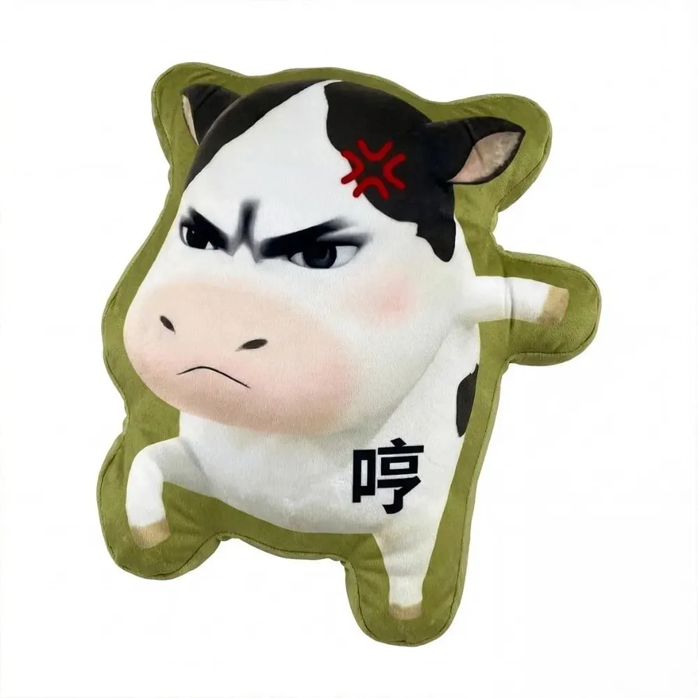 Cute Abstract Cow Cushion Sofa Decor Cartoon Throw Pillow Multifunctional Home Decor
