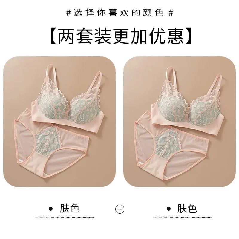 Japanese Sexy Spitze Büstenhalter ohne Bügel Push Up für kleine Brust Seitlich glättend Anti-Sagging Neu Bestseller MOYISU B — image 14