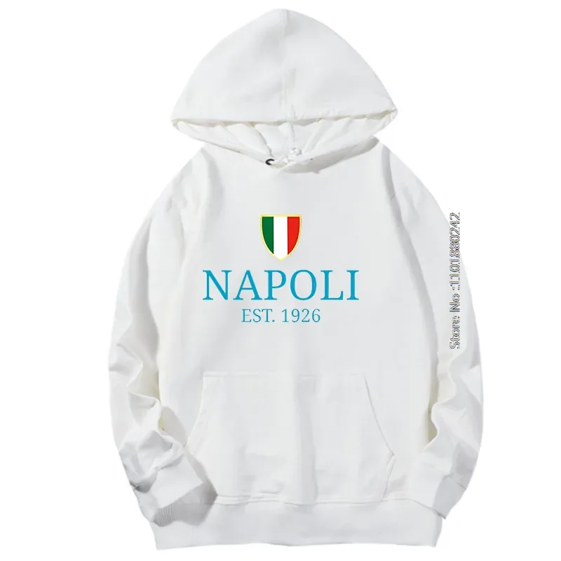 Italy Soccers Champions Napoli Souvenir Graphic Hooded Sweatshirts Spring Autumn New In Hoodies & Sweatshirts Men's Sportswear — image 2