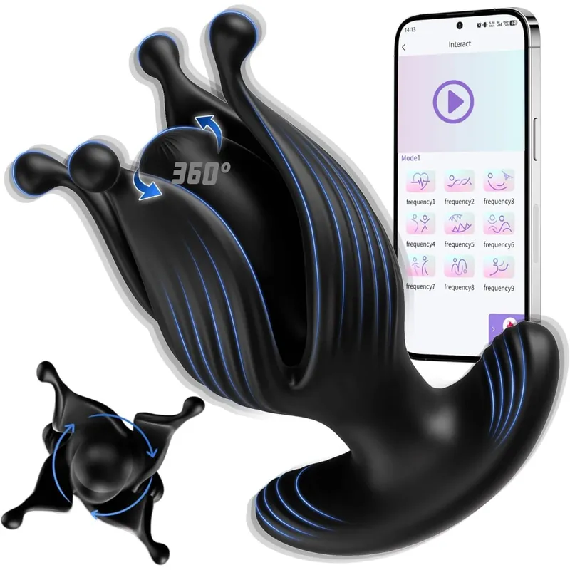Remote Controlled Thrusting Anal Plug Vibrator Vibrating Butt Plug Male Prostate Massager Buttplug Adults Goods Sex Toy for Men