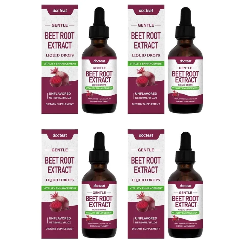 Docteat Beet Root Extract Liquid Drops Unflavored Supports Cardiovascular Health Supports Physical Activity Performance 60 ML