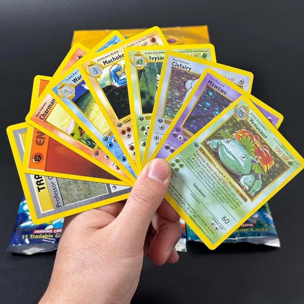 Whole pack PKM 1st Edition Booster Pack PTCG Proxy Cards for Base Set Pack Charizard Blastoise Venusaur TCG Cards 11pcs/Pack Toy — image 6