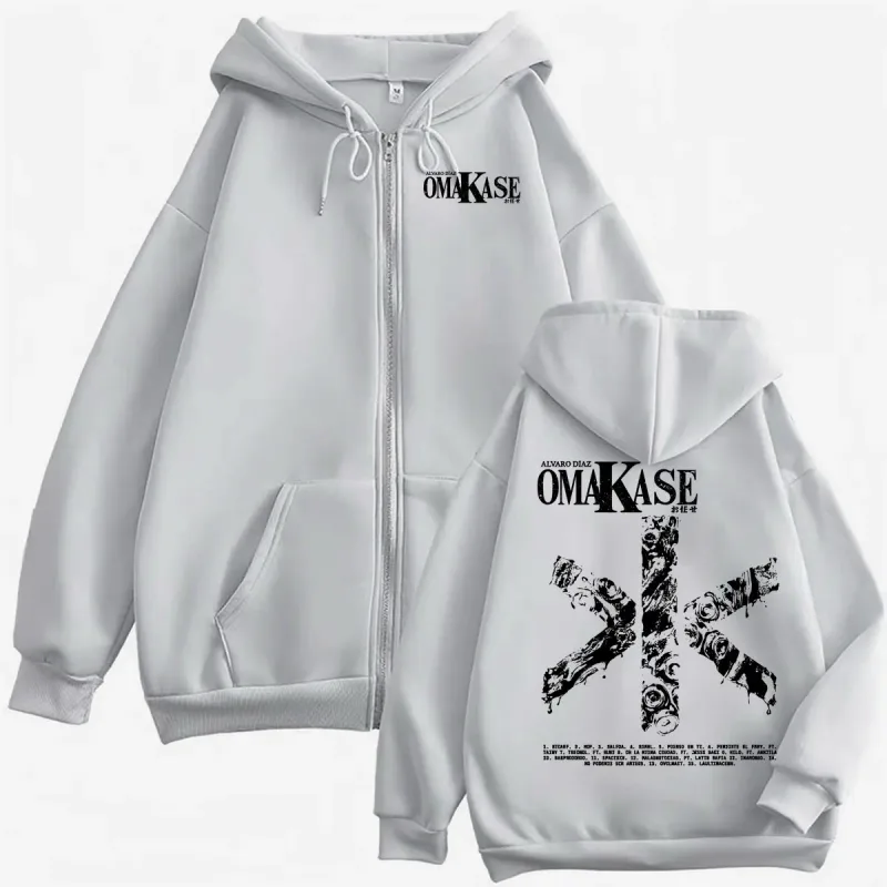 Alvaro Diaz Omakase Album 2026 Zipper Hoodies Men Women Hip Hop Pop Music Jacket Sweatshirts Bodywarmer Cozy Zip Up Hoodie Coats — image 6