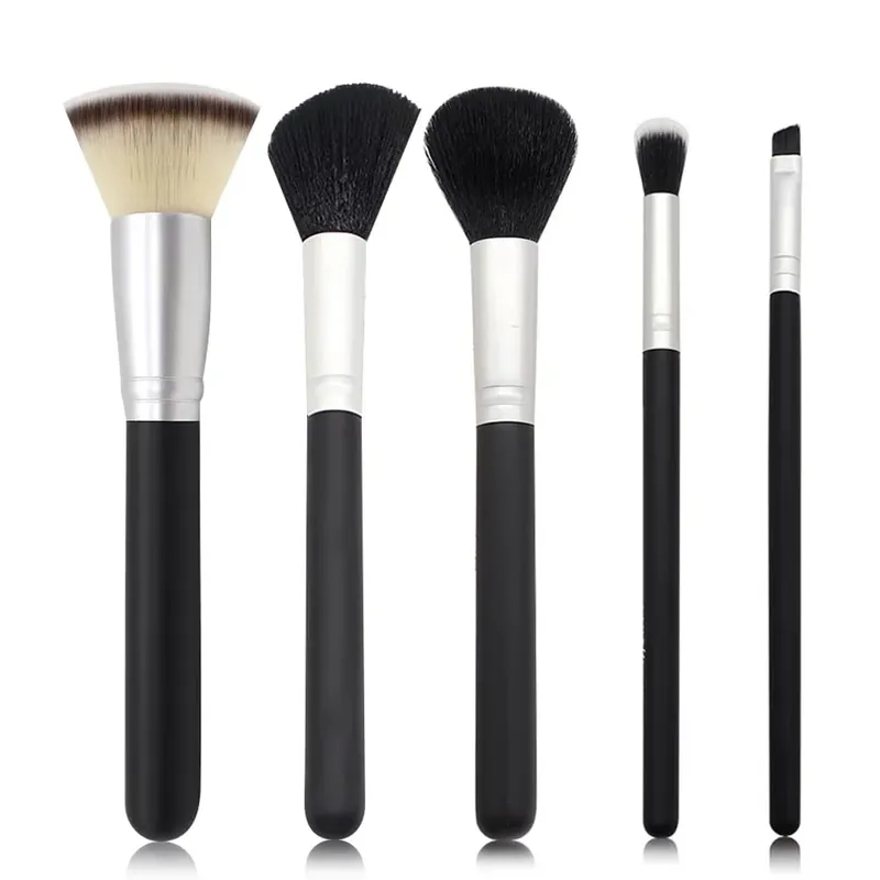 14-Piece Silver Professional Makeup Brush Set | Includes 2 Plush Velvet Puffs + 2 Blending Sponges | Vegan Cruelty-Free Brush Co — image 19