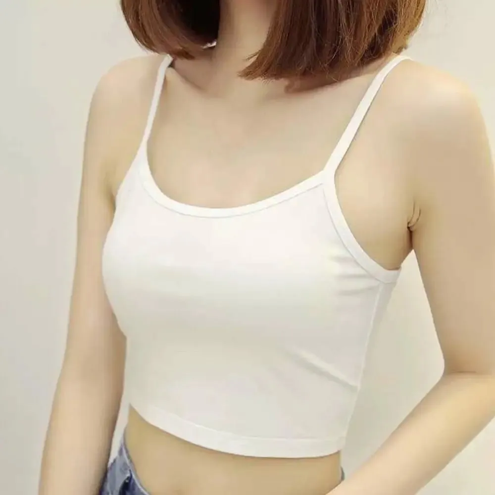 Casual U Neck Summer Tank Tops Slim Sleeveless Cami Top Shirt Underwear Camisoles Fitted Tops for Women