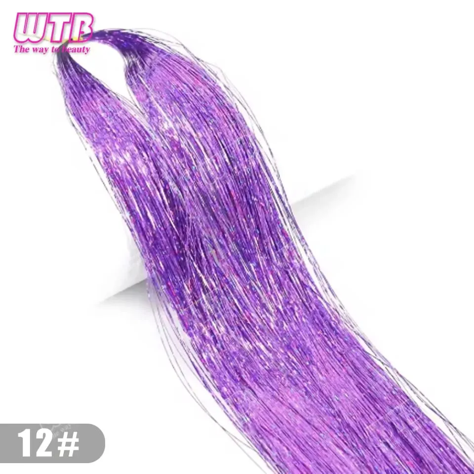 Multi-Color Glitter Synthetic Hair Extension Wig BB Clip Style Suitable for Women and Girls to Wear During Holidays and Events — image 33