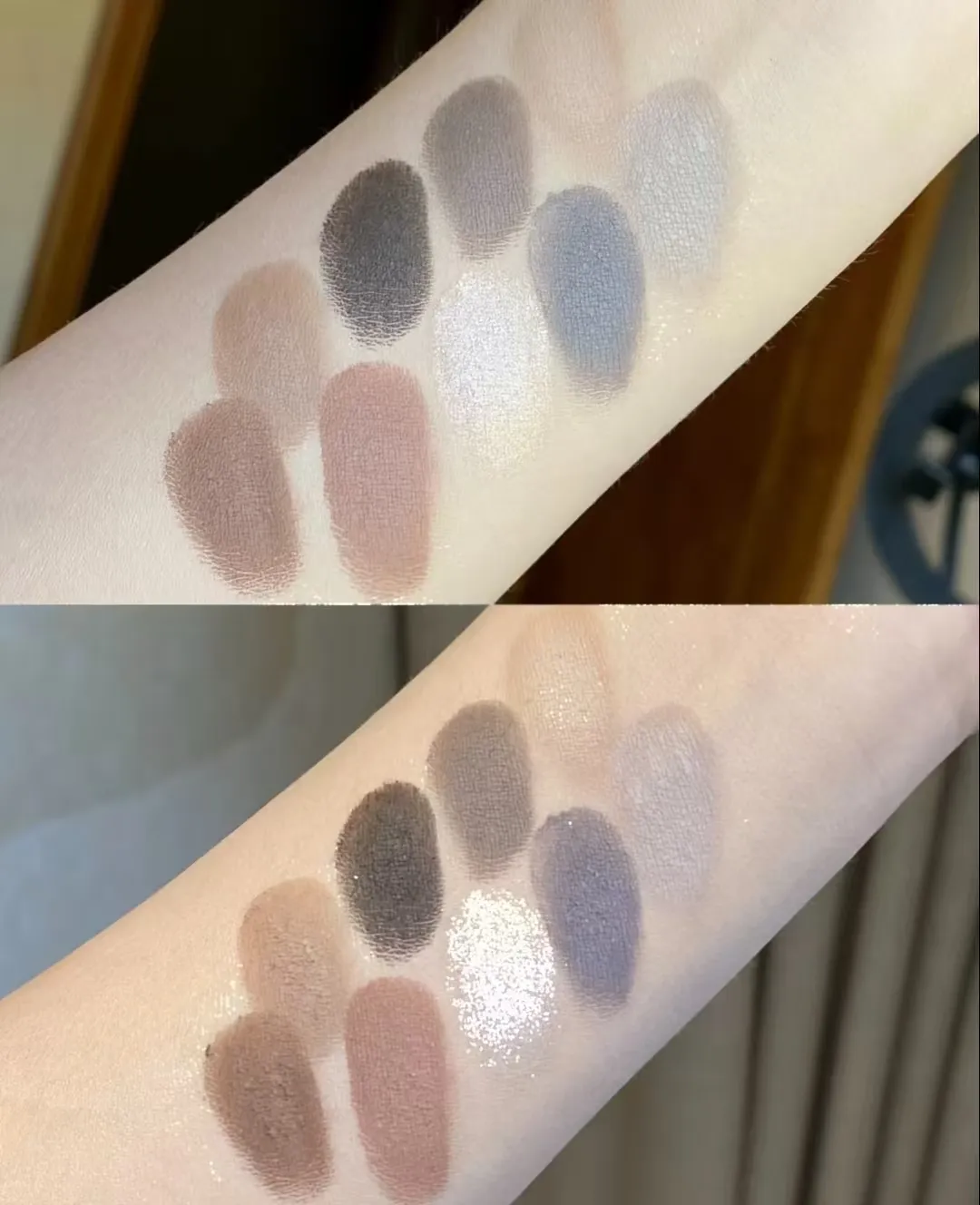 Gogotales 9 Colors Eyeshadow Palette Matte Shimmer Glitter Fine Flash Low Saturation Tone Easy to Apply Eye Makeup — image 3