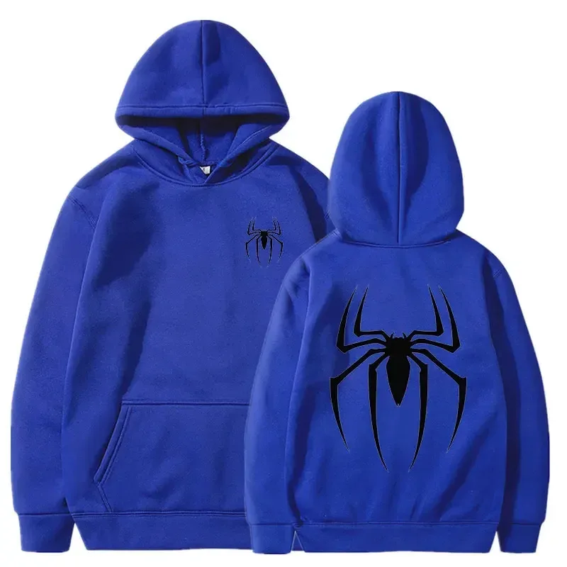 Mens Y2K Spider Print Hooded Streetwear Retro Clothing Loose Hip Hop Quirky Punk Sweatshirt Fashion Couple Sports Sweater — image 20