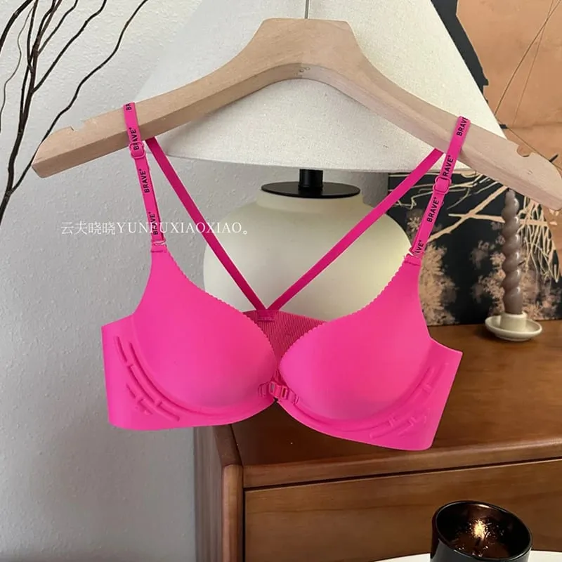 Ensemble de lingerie dos nu à fermeture avant avec ensemble de soutien-gorge confortable et sans armatures anti-affaissement. — image 8