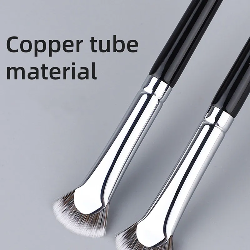 1PC Mascara Highlighter Powder Smudge Tool Fan-shaped Eyelash Brush Soft No Shedding Professional Beauty Eyelash Makeup Brushes — image 2