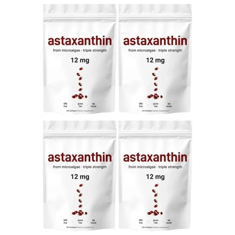 Astaxanthin 12mg Softgels with Oil From Plant-Based Microalgae with Oil Dietary Supplement 120 Pieces — image 12