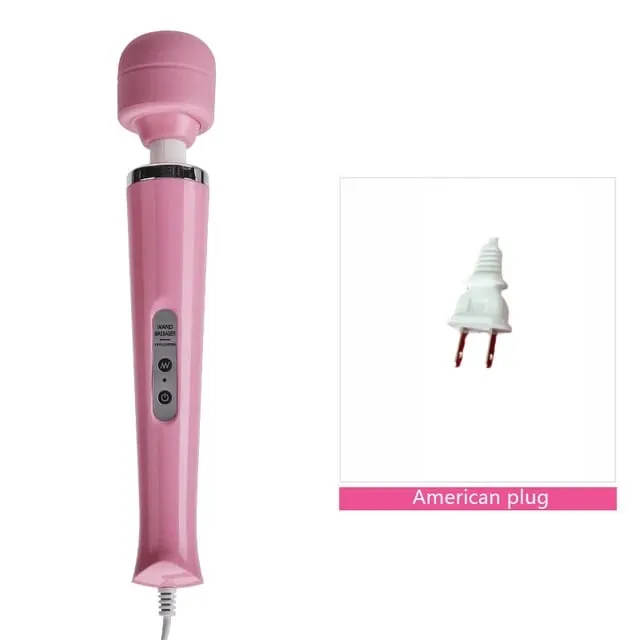 成人性玩具 AV 振動器強力魔棒 G 點刺激按摩器陰蒂振動器性玩具女性自慰黑狼新款 10 速魔棒按摩器大魔棒按摩棒 AV 振動器性感陰蒂女性性玩具歐元