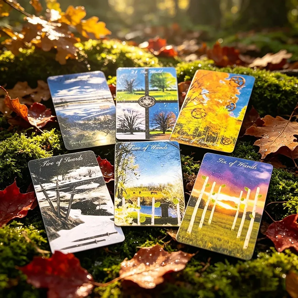 Walking Meditation Tarot Deck 78 Cards Forest Nature Tarot Cards Divination Meditation Spiritual Guidance Gift For Tarot Lovers