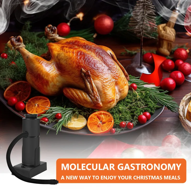 Smoking Gun Smoke Infuser Portable Cold Smoke Generator Molecular Cuisine Food Meat Smoker Cooking Tool for BBQ Grill Barbecue
