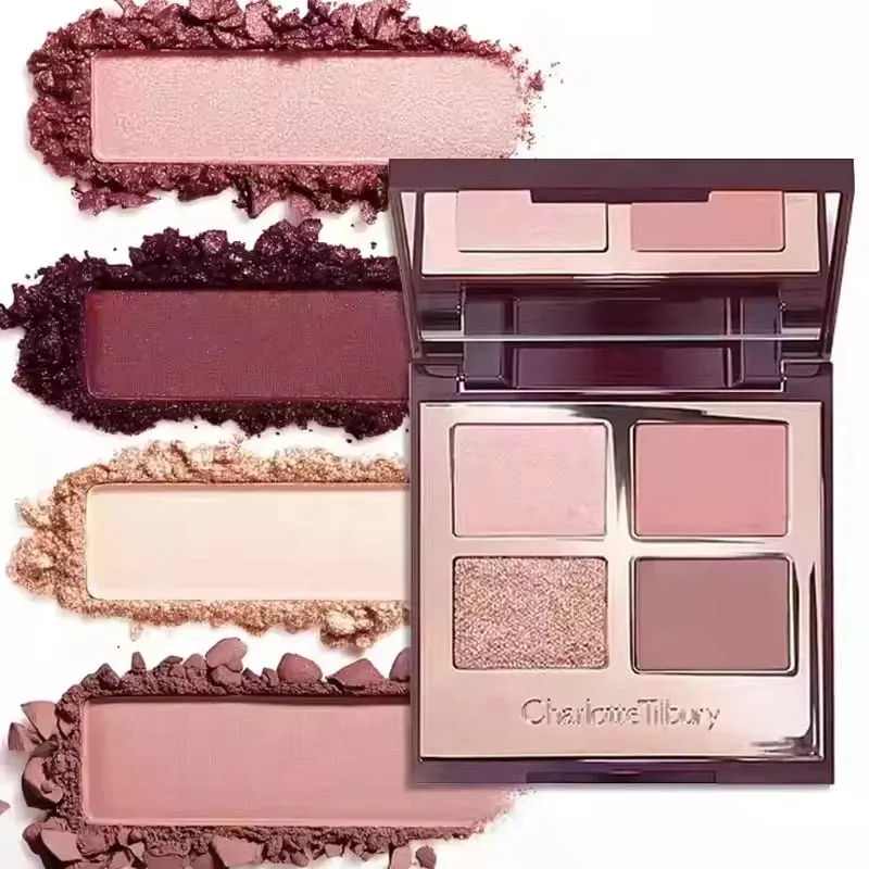 Charlotte Tilbury Luxury Palette Pillow Talk Lidschatten Palette Nude Pink 4 in 1 Langanhaltendes, matt schimmerndes Augen-Make-up