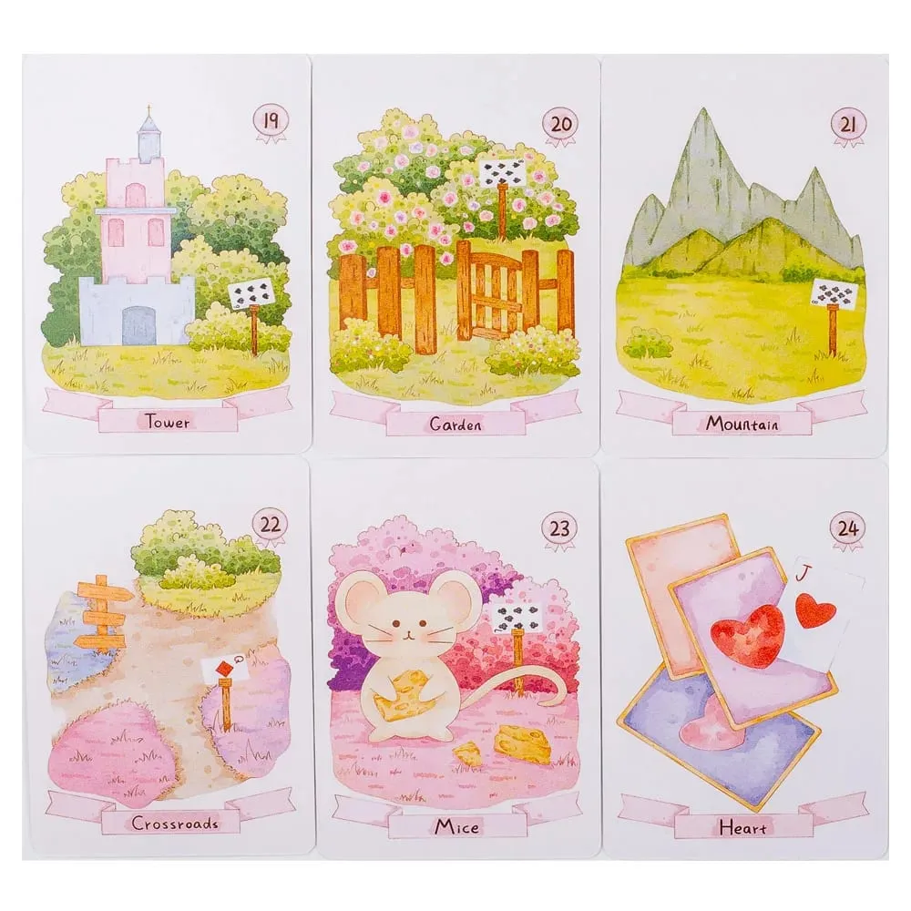 Rana 42Pcs Psychic Dream Lenormand Tarot Deck Wizard Oracle Cards Prophecy Deck 8.9*5.7cm for Divination And Oracle Reading — image 5