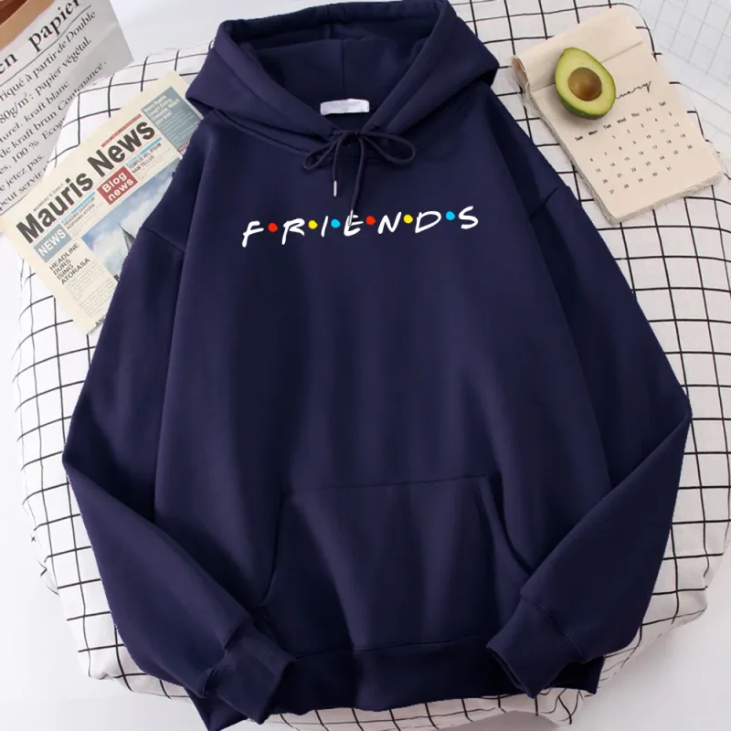 Sitcom Phim Bạn Bè In Hình Nam Hoody Hàn Quốc Trang Áo Đơn Giản Cổ Tròn Có Mũ Trùm Đầu Phố Oversize Thu Quần Áo Nam